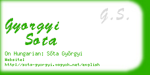 gyorgyi sota business card